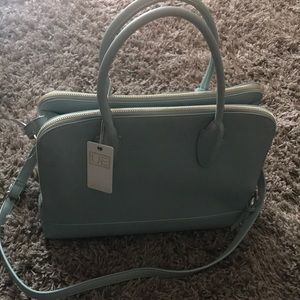 Urban Expressions Mint Double Zip Work Satchel